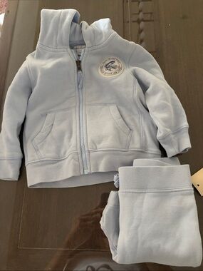 Ralph Lauren Light Blue Hooded Zip Jacket & shorts set